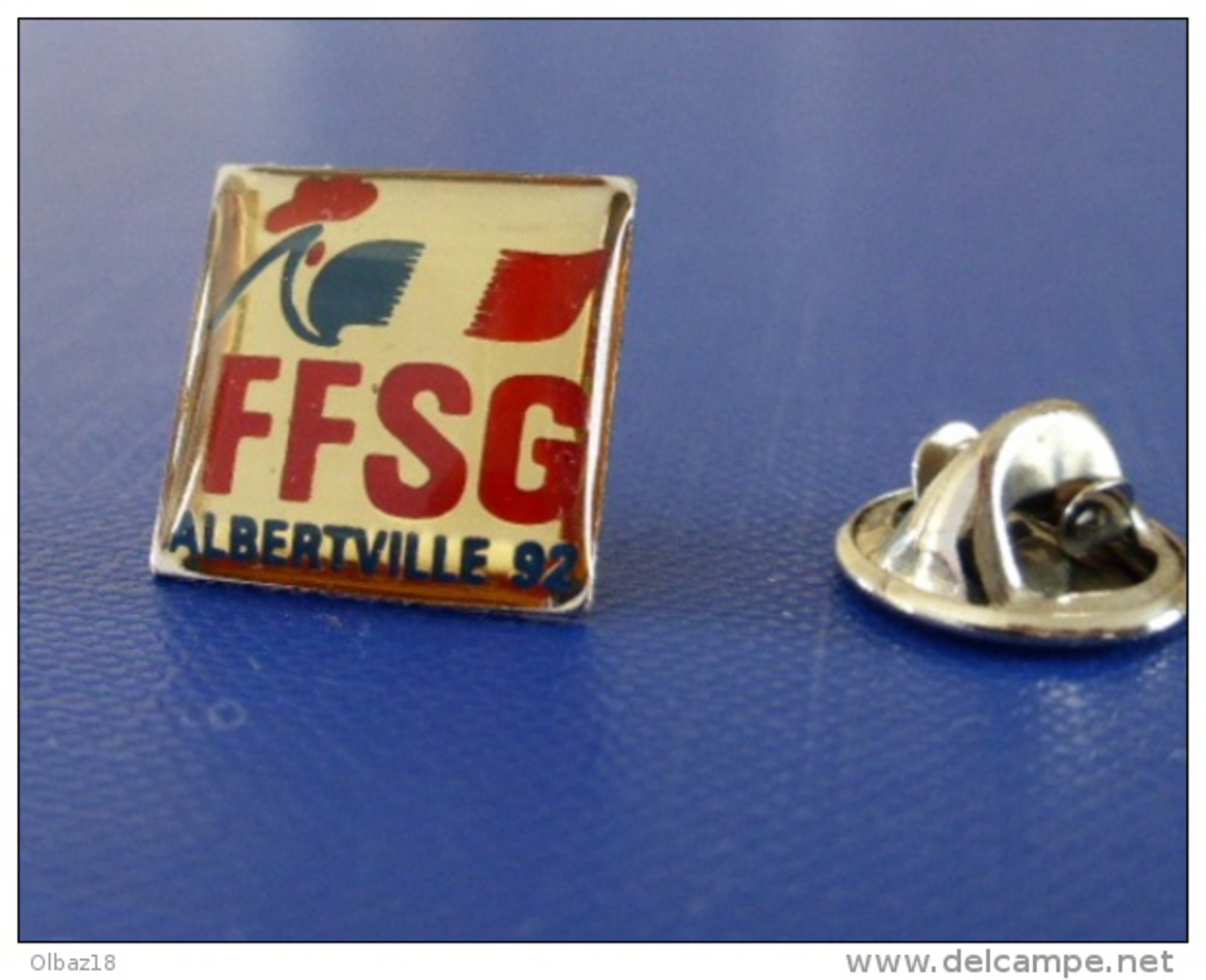 Pin´s FFSG Fédération Française Des Sports De Glace - Jeux Olympiques Albertville 92 - Coq Sportif Tricolore (PU52) - Giochi Olimpici