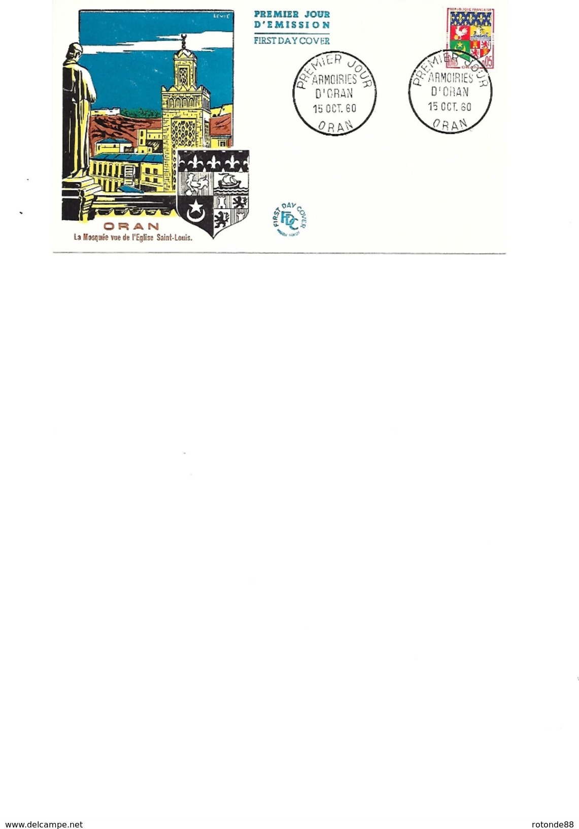 ALGERIE - ORAN  PREMIER JOUR 15/10/1960 - FDC