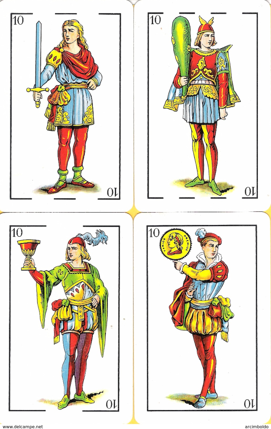 Scopa : 12 Cartes N° 10 - 11 Et 12 - Cartes à Jouer Classiques