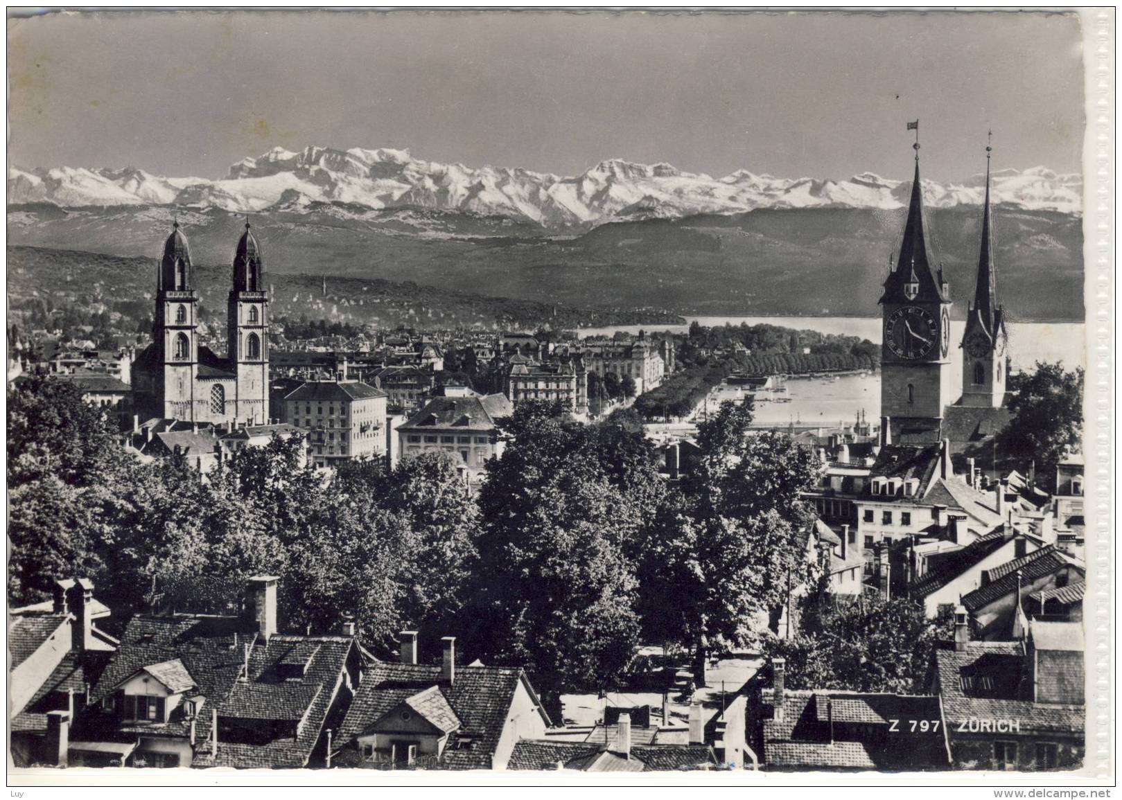 ZÜRICH - Panorama Gegen Die Alpen, Gel. 1956 - Zürich