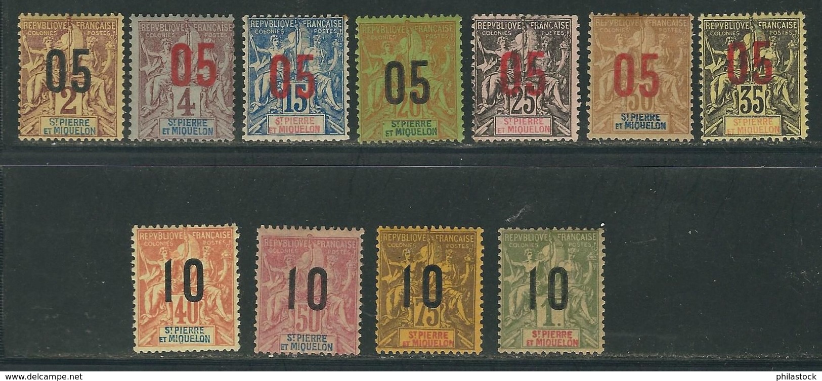 SPM N° 94 à 104 *Obl. - Unused Stamps