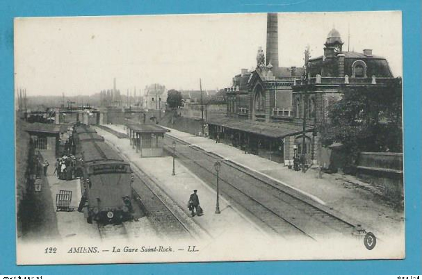 CPA 122 - Chemin De Fer Train En Gare Saint-Roch AMIENS 80 - Amiens