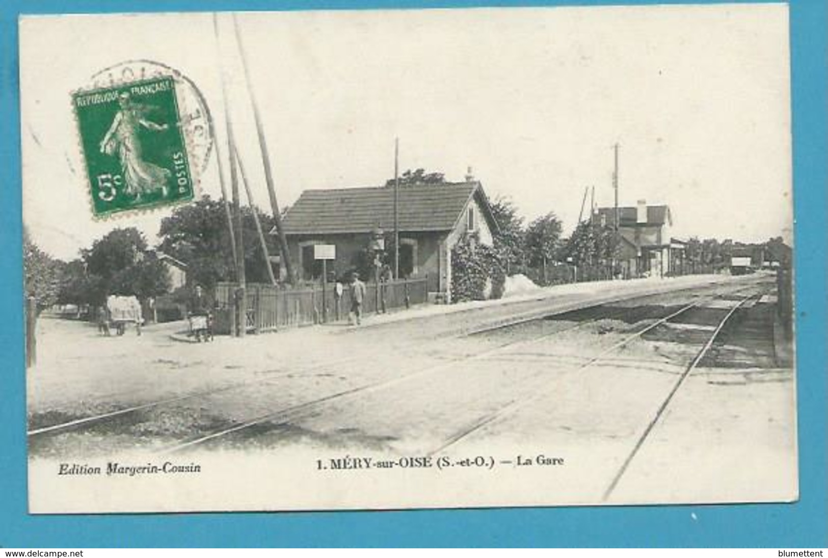 CPA Chemin De Fer La Gare MERY-SUR-OISE 95 - Mery Sur Oise