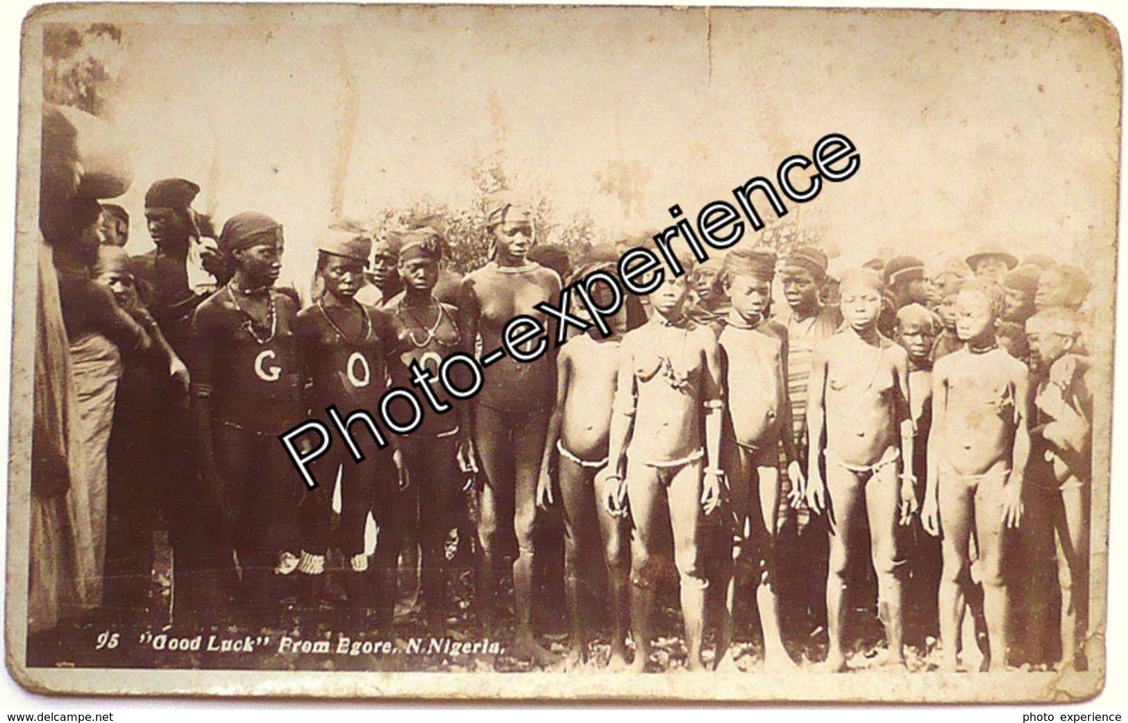 CPA Carte Photo Ethnique Femme Noir Nu Black Nude Women Ethnic 1920 NIGERIA Afrique Africa - Nigeria