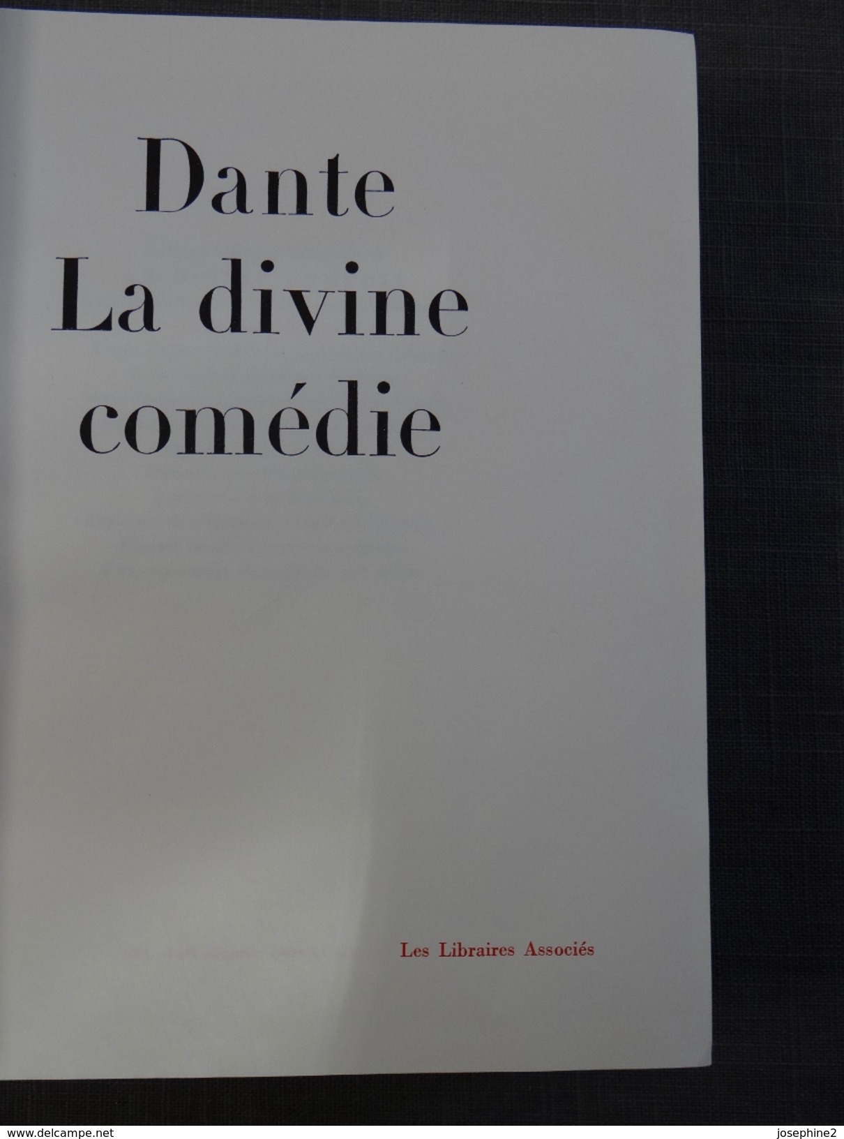 Dante La Divine Comédie 1965 Exemplaire Numéroté  Sur Papier Bible - Autres & Non Classés