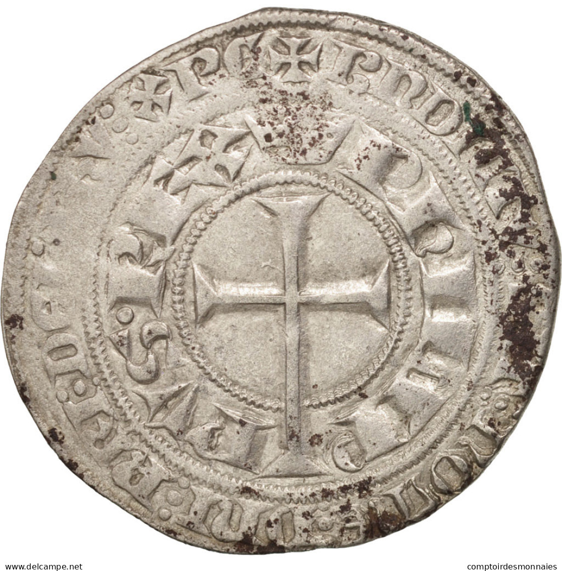 Monnaie, France, Philippe VI, Gros à La Queue, TTB, Billon, Duplessy:265 - 1328-1350 Philipp VI.