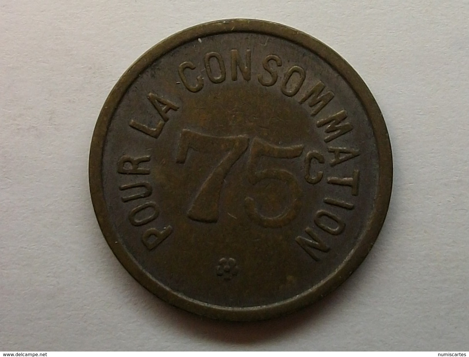 Jeton Pour La Consommation 75 Centimes Non Remboursable - Autres & Non Classés