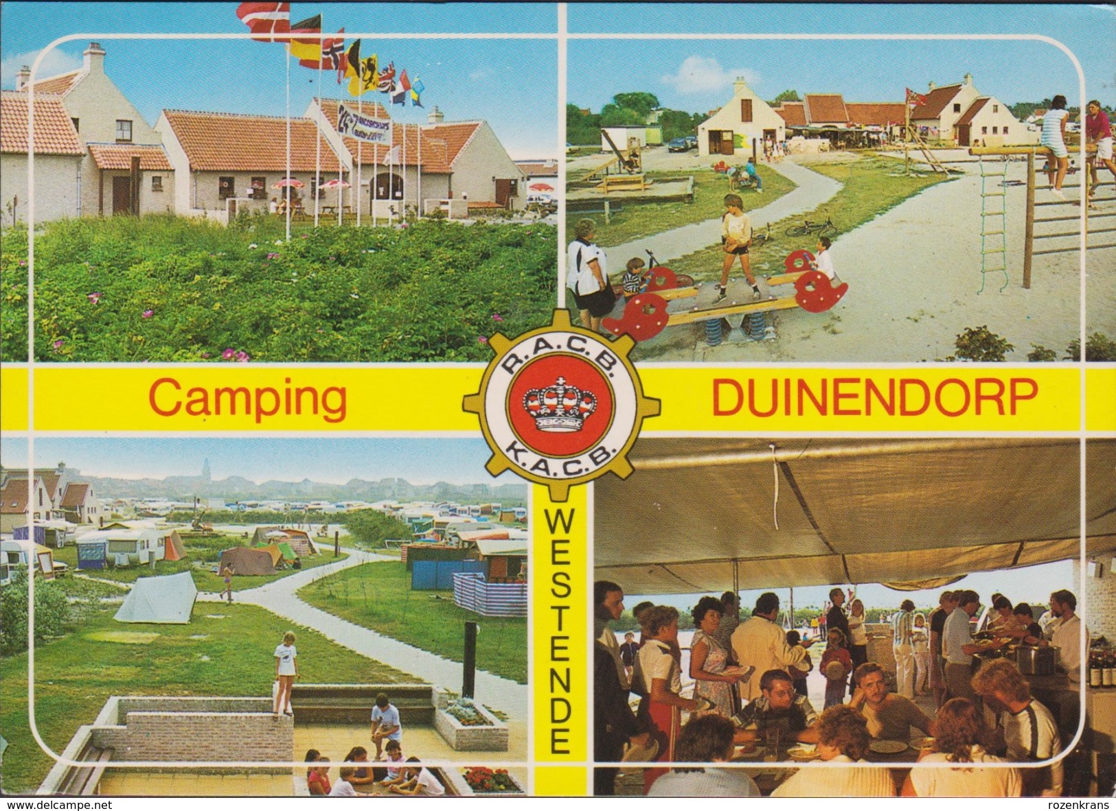 Grote Kaart Westende Camping Duinendorp RACB KACB 1985 - Westende