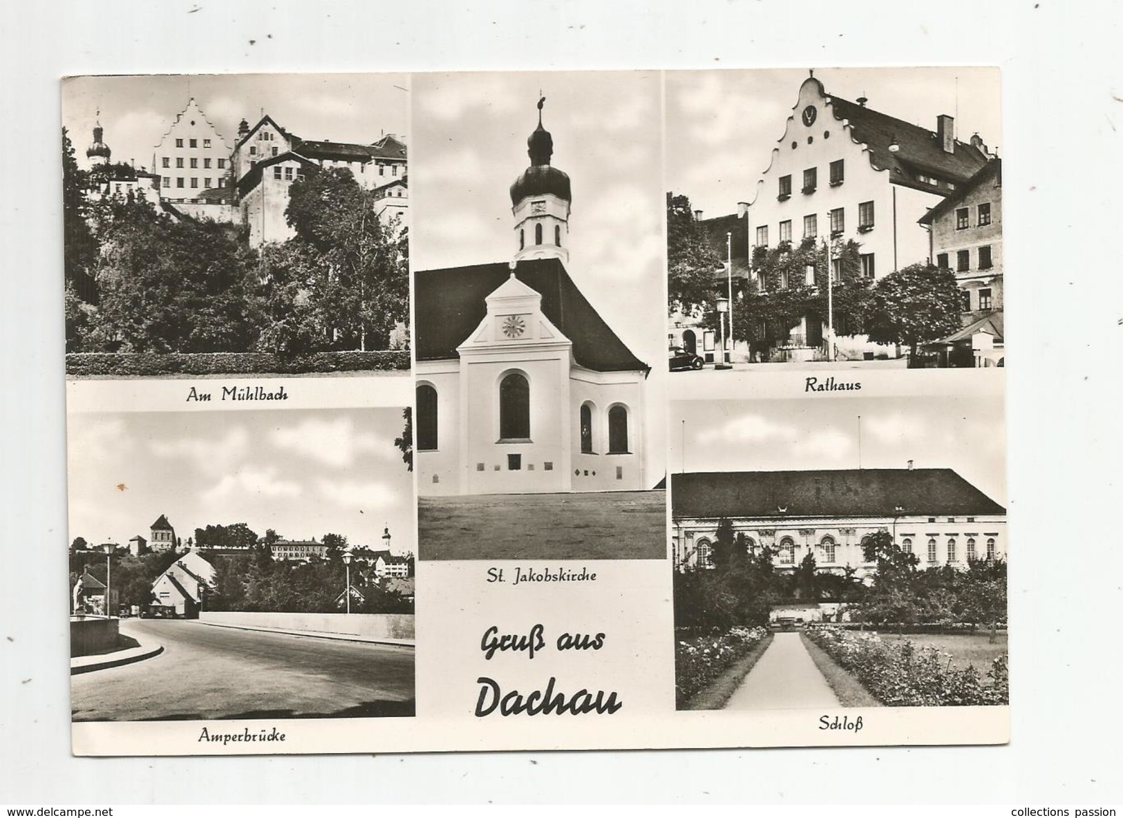 G-I-E , Cp , Allemagne , Bavière , Gruss Aus DACHAU , Multi Vues , Vierge , Foto : Hofmann - Dachau