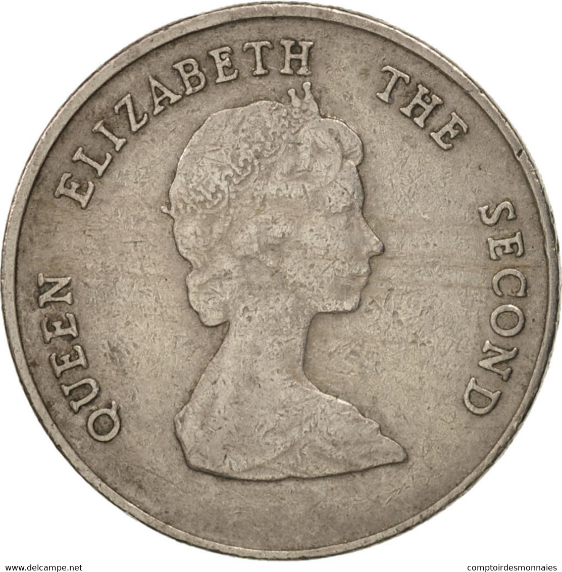 Monnaie, Etats Des Caraibes Orientales, Elizabeth II, 25 Cents, 1981, TTB - Caraïbes Orientales (Etats Des)