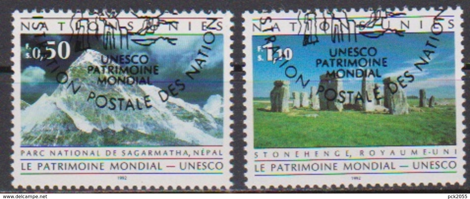 UNO Genf 1992 MiNr.210 - 211  O Gest.Kultur Und Naturerbe Dr Menschheit (  4060 ) - Used Stamps
