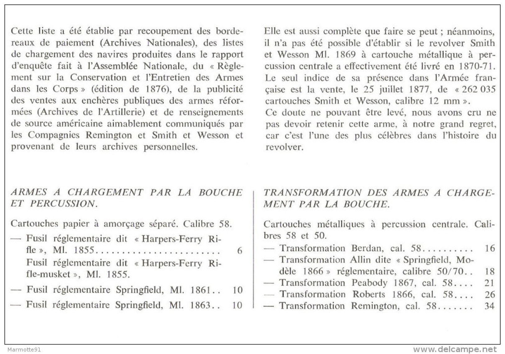 ARME AMERICAINE DEFENSE NATIONALE GUERRE 1870 1871 PEABODY REMINGTON SHARP SPENCER COLT FUSIL REVOLVER LORAIN BOUDRIOT - Français