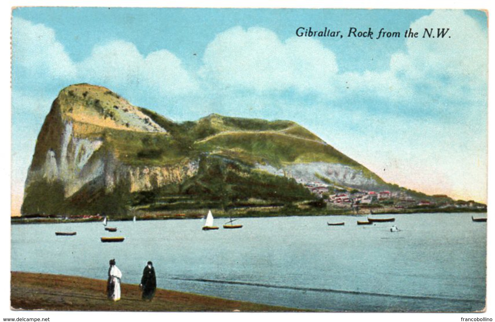 GIBRALTAR - ROCK FROM THE N.W. - 1918 - Gibraltar