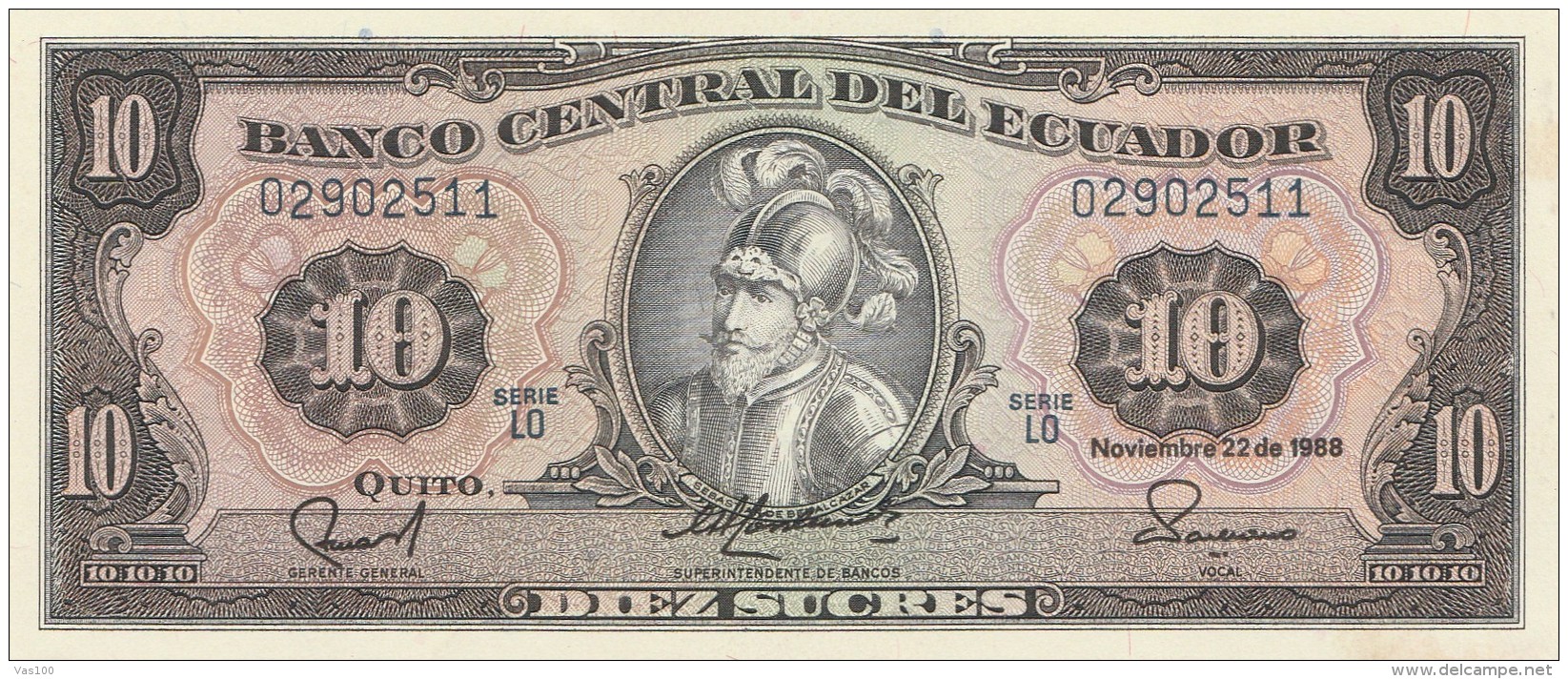 10 QUITO, 1988, SERIE L0, ECUADOR. - Ecuador