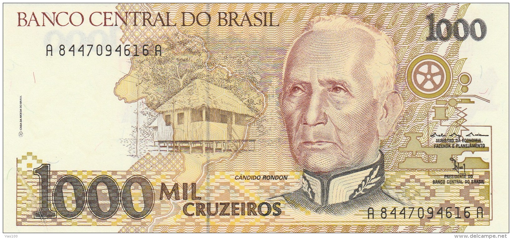 Banco Central Do Brazil 1000 Cruzerio - UNC