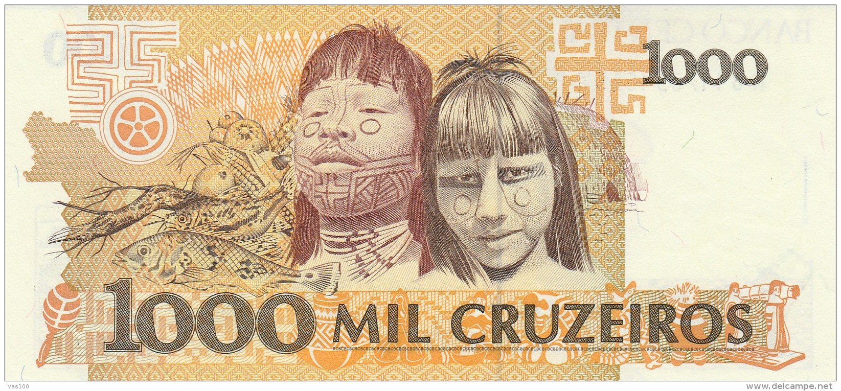 BRAZIL BRASIL Paper Money 10 Cruzeiros 1987 UNC 