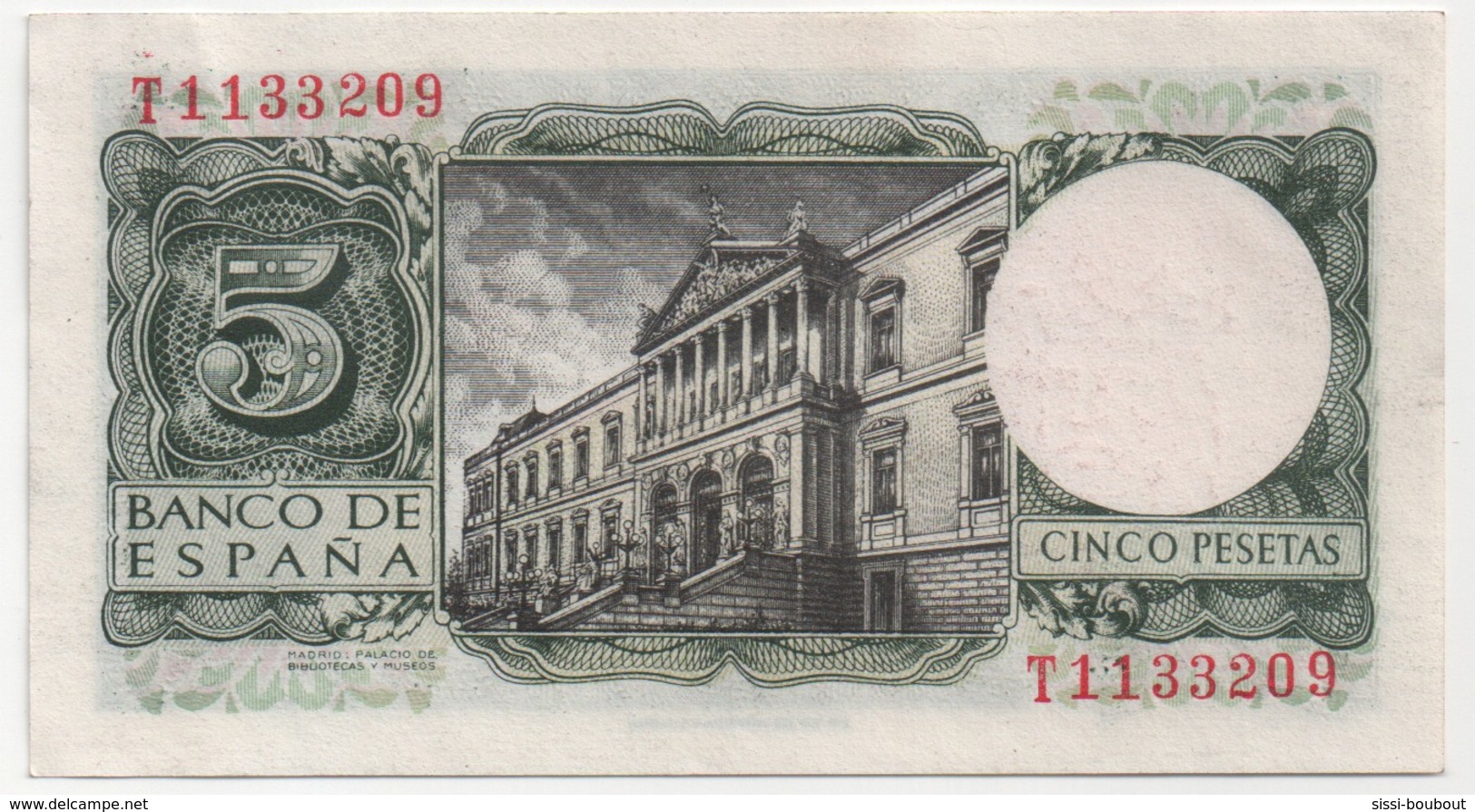 Billet De Banque ESPAGNE - 5 Pesetas De 1954  - NEUF - Sans Pliure, Tâche, Trou... - 5 Peseten