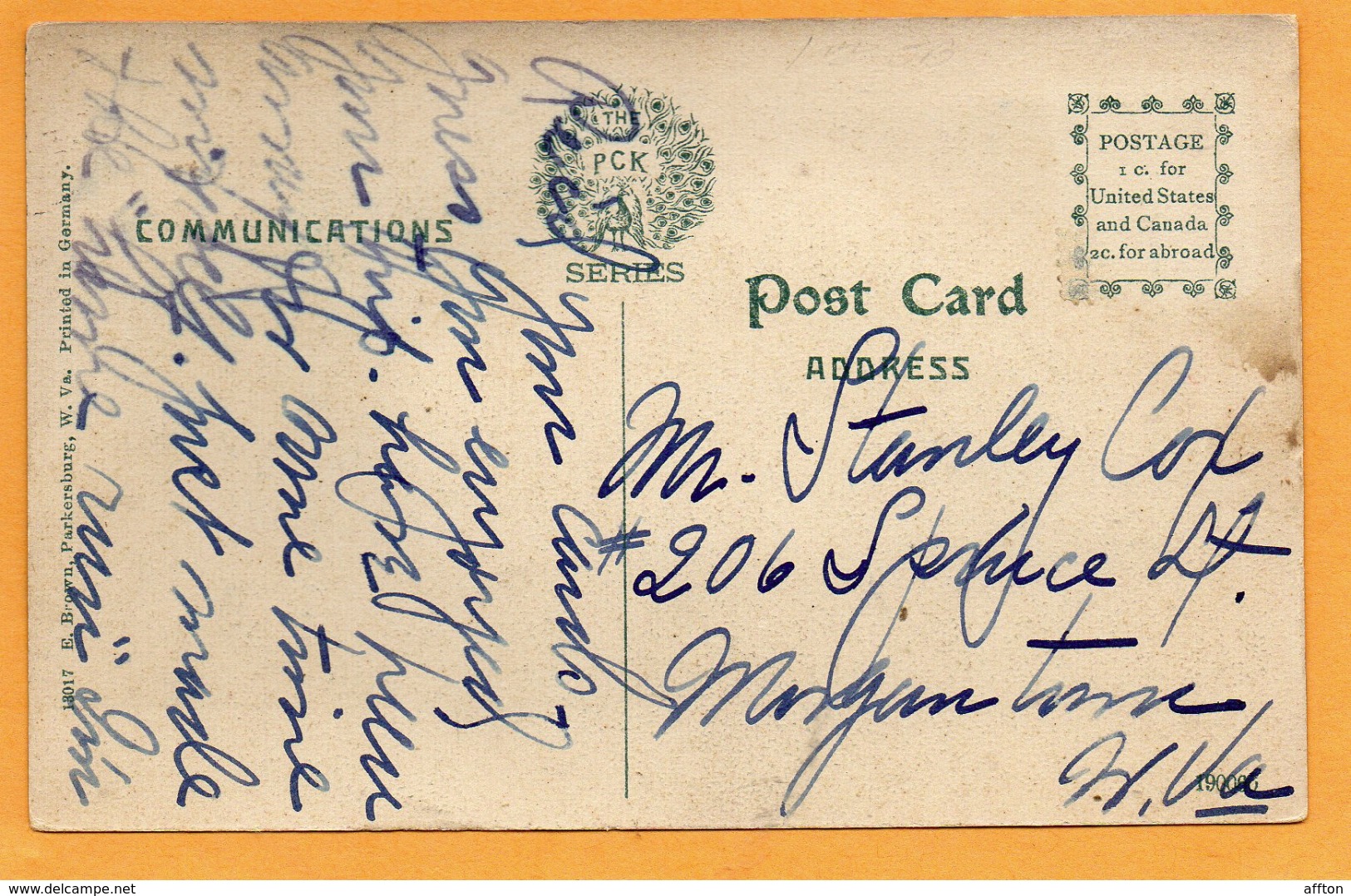 Parkersburg WV 1905 Postcard - Parkersburg