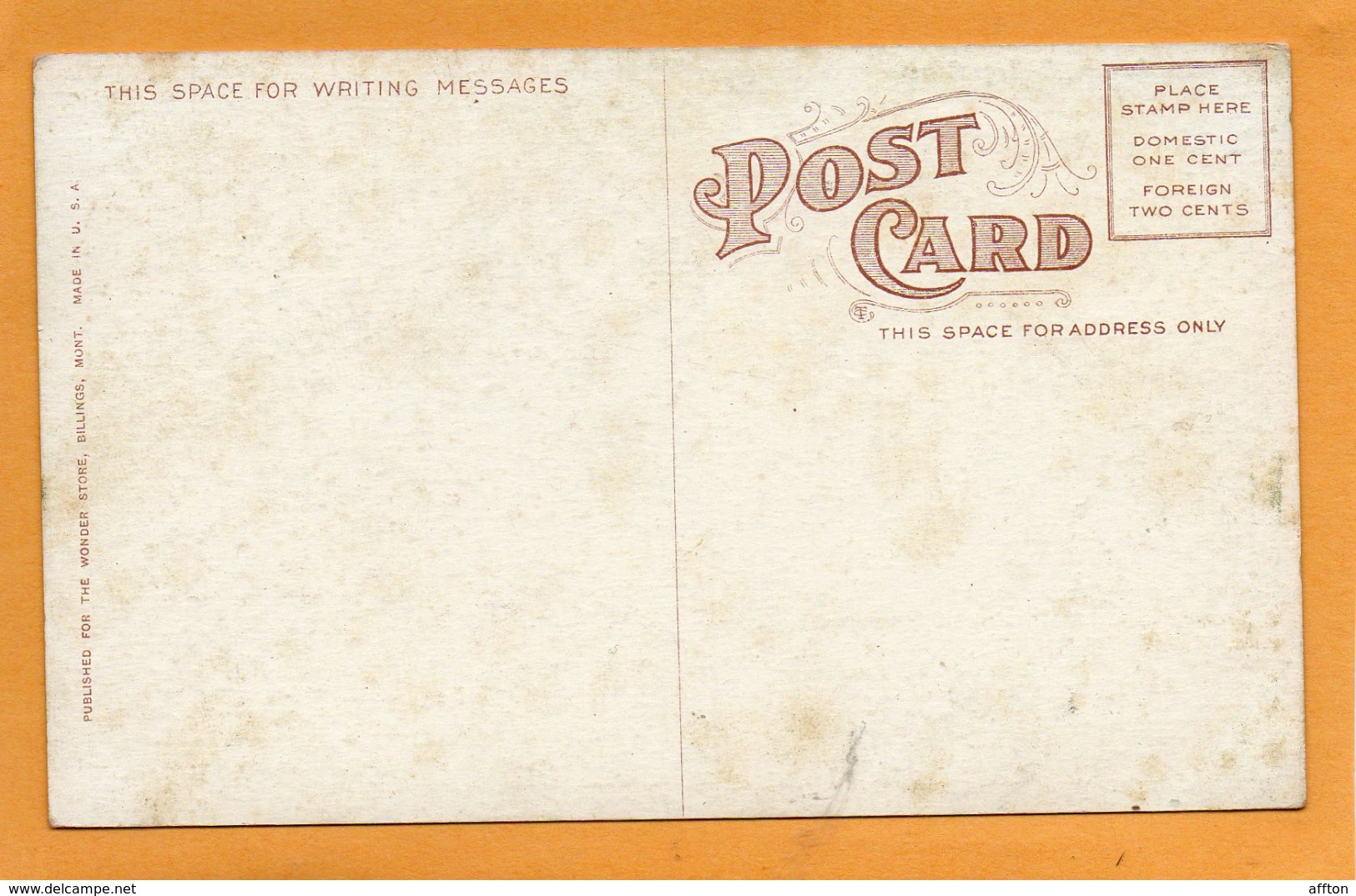 Billings MT 1910 Postcard - Billings