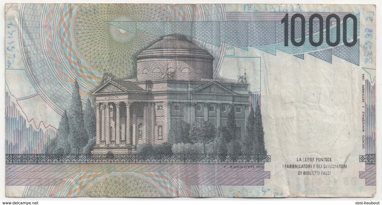 Billet De Banque ITALIE - 10000 Lire De 1984 - 10000 Lire