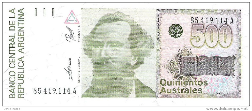 Argentina - Pick 328b - 500 Australes 1988 - 1990 - Unc - Argentina