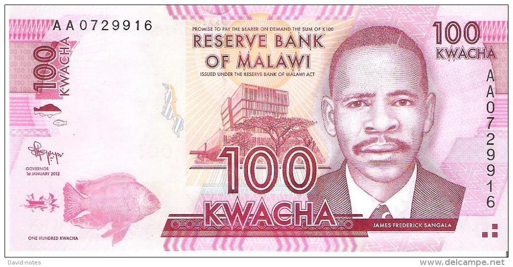 Malawi - Pick 59 - 100 Kwacha 2012 - Unc - Malawi