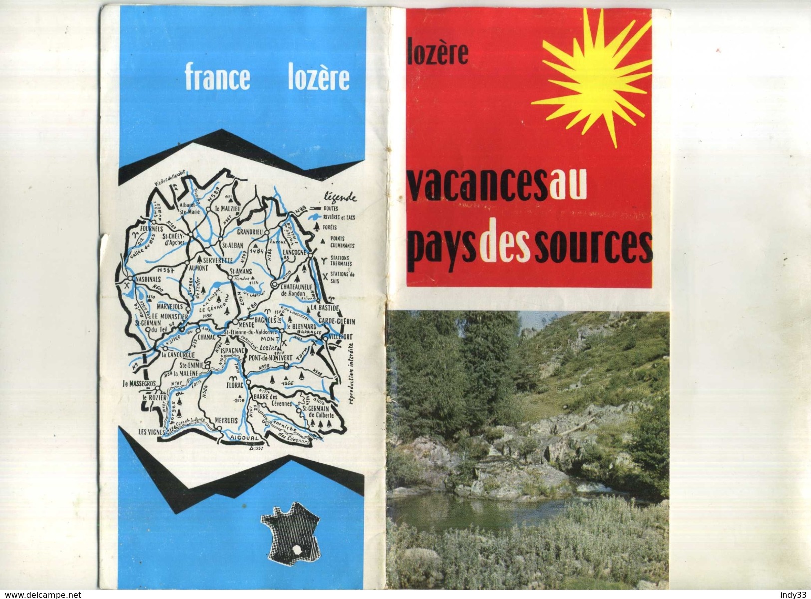 FRANCE . LOZERE . VOYAGE AU PAYS DES SOURCES . FASCICULE TOURISTIQUE  . - Reiseprospekte