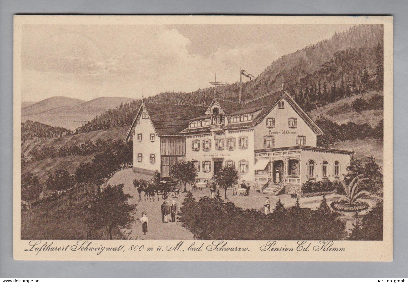 AK DE BW Schweigmatt (Schopfheim) 1934-07-02  Foto Pension Ed.Klemm Landpoststempel - Schopfheim