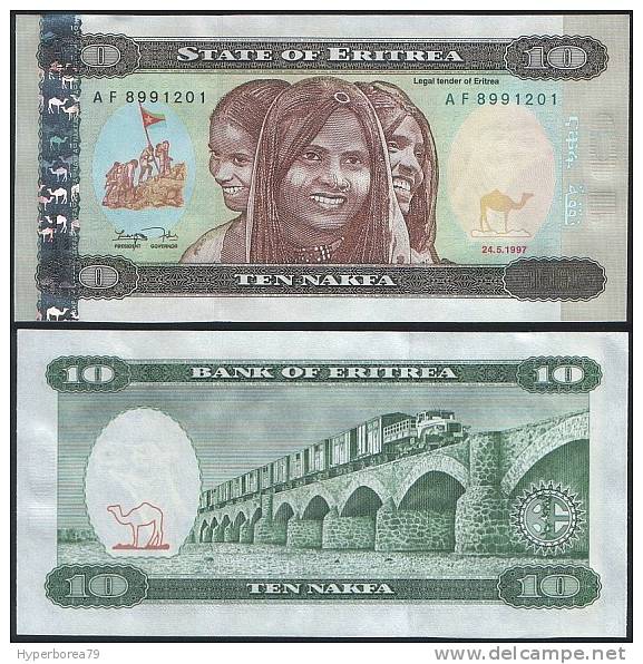 Eritrea P 3 - 10 Nakfa 24.5.1997 - UNC - Erythrée