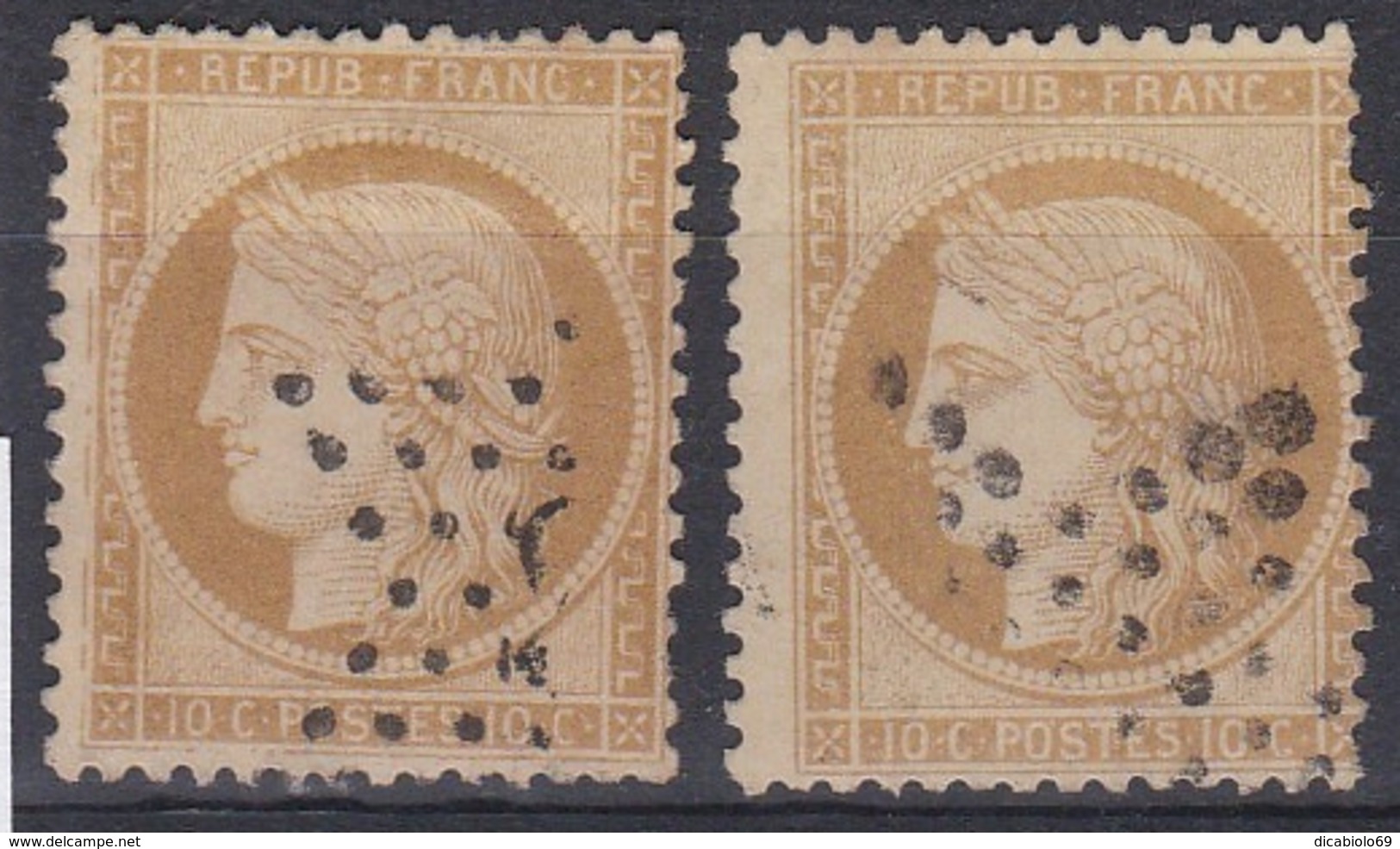 France 1870 - N°36(o) - Lot De 2 Cérès "siège De Paris" - 1870 Siège De Paris