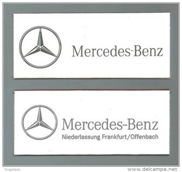 Mercedes-Benz - 2 Matchboxes Boites D' Allumettes Caixas De Fósforos Cajas De Cerillas- 4 Scans - Matchboxes