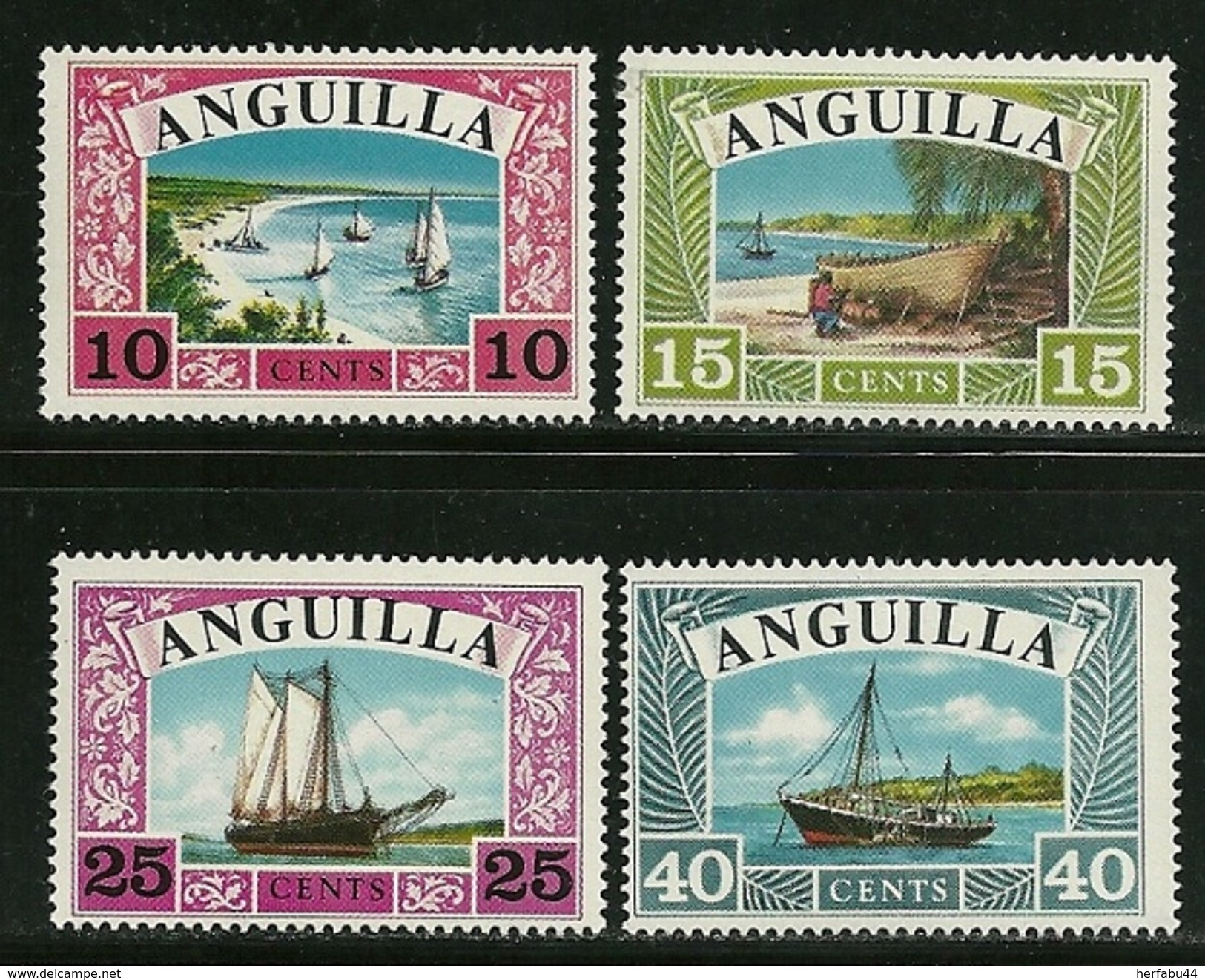 Anguilla     "Sailboats"    Set    SC# 32-35    MNH** - Anguilla (1968-...)