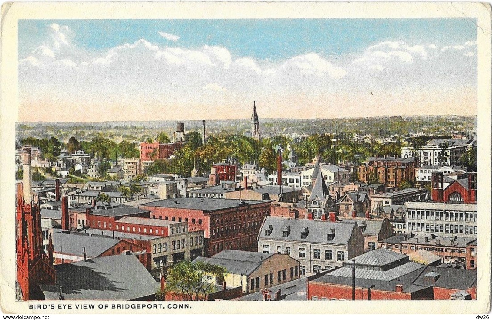 Bird's Eye View Of Bridgeport, Connecticut CT - Bridgeport