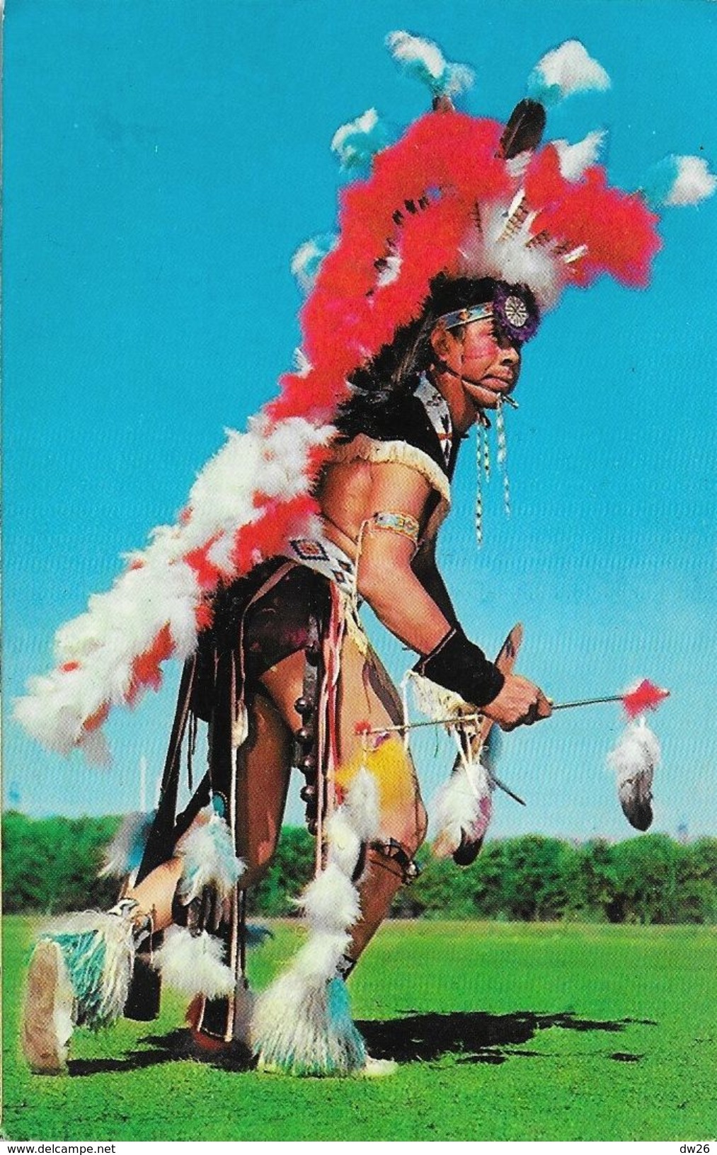 Indian In Full Dress - Carte Non Circulée - Indiens D'Amérique Du Nord