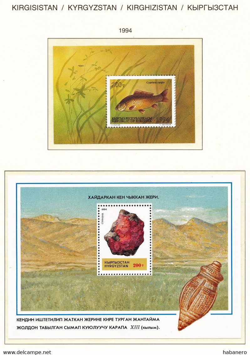 KYRGYZSTAN 1992-1996 1992-1996 NEAR COMPLETE MINT HIGH VALUE COLLECTION ON SCHAUBEK BRILLIANT PAGES **