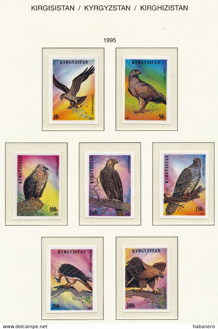 KYRGYZSTAN 1992-1996 1992-1996 NEAR COMPLETE MINT HIGH VALUE COLLECTION ON SCHAUBEK BRILLIANT PAGES **