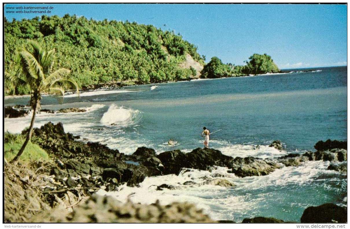 Lone Fisherman, Plum Pudding Rock, Apia - Samoa