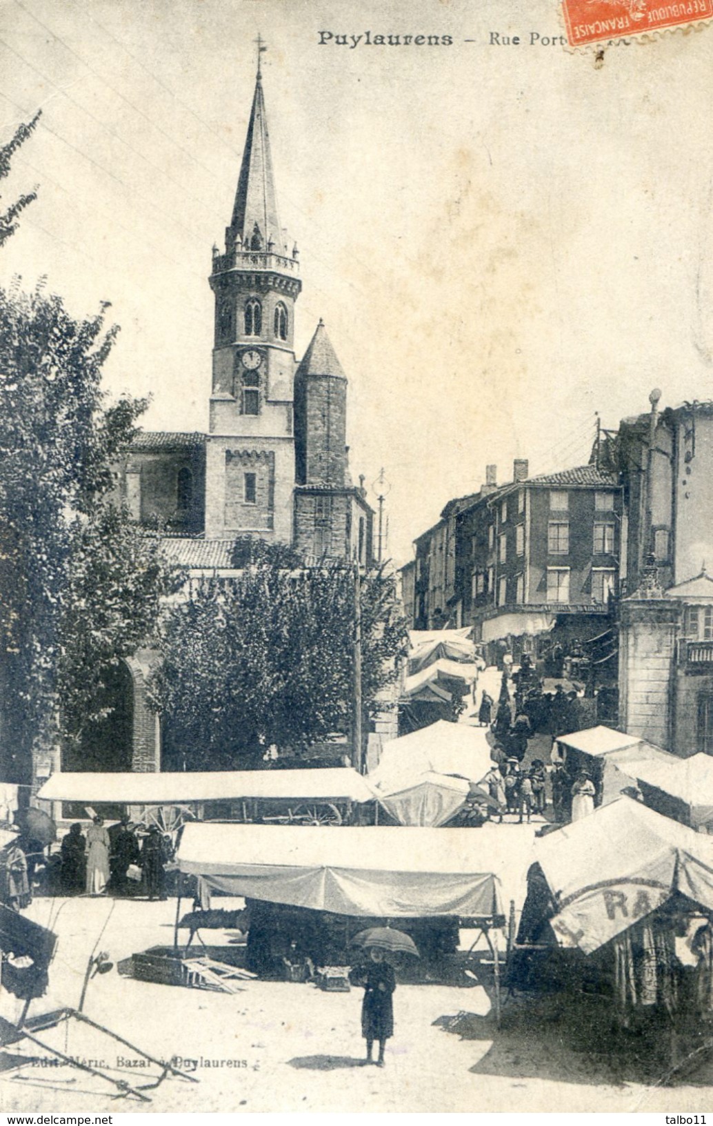 Tarn - Puylaurens - Rue Porte Neuve - Marché - Puylaurens