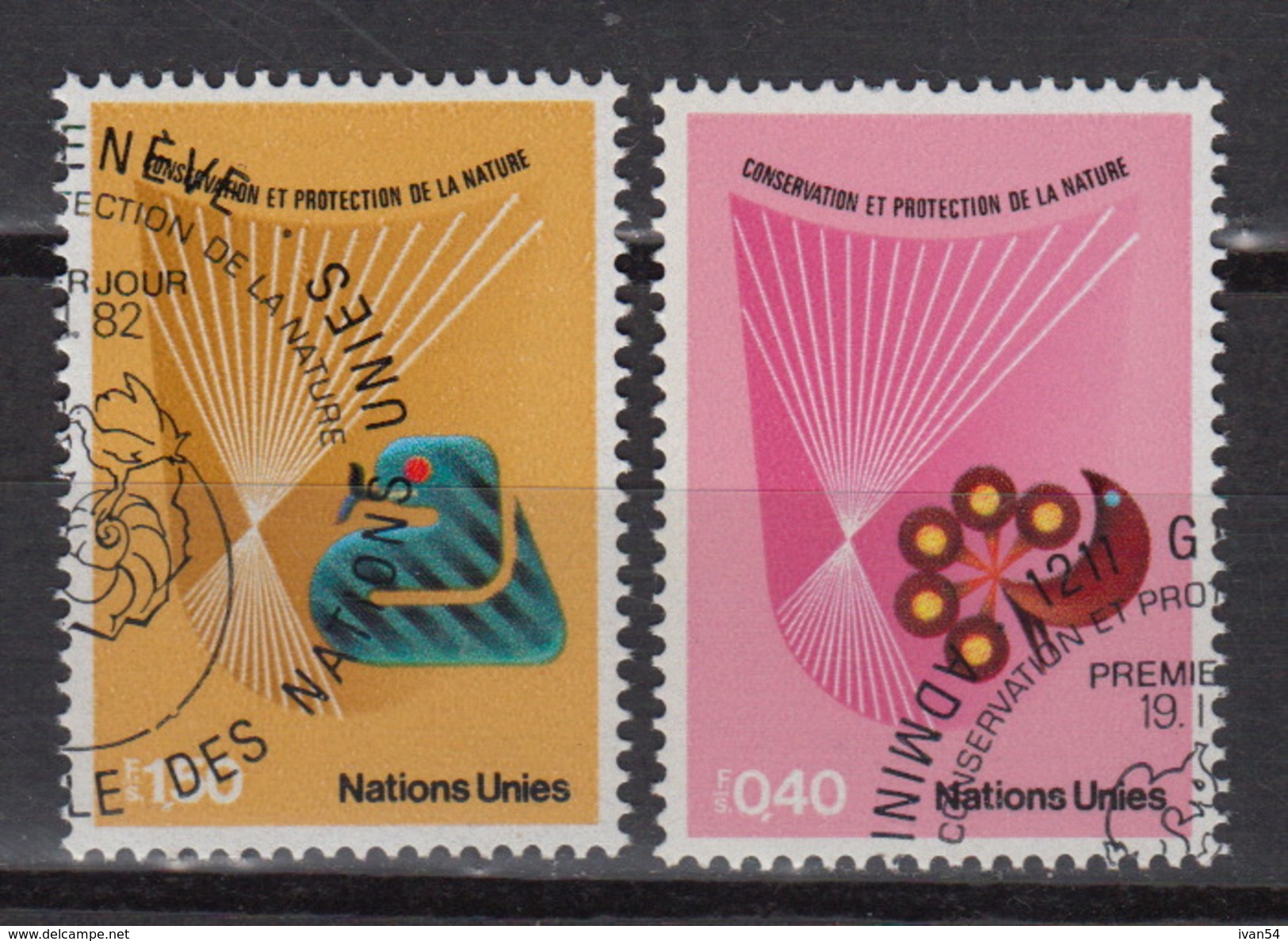 UNO GENEVE: 109-10 Used (1982) &ndash; Nature Protection - Oblitérés