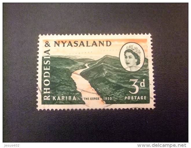 RHODESIA &amp; NYASSALAND 1959 - 62 Gorges De Kariba Yvert N &ordm; 33 &ordm; FU - Rodesia & Nyasaland (1954-1963)