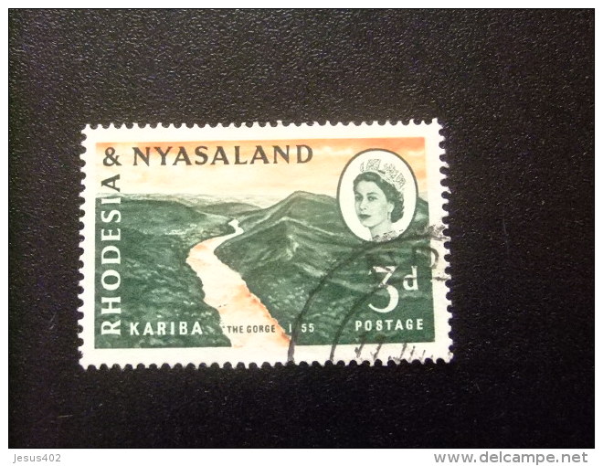 RHODESIA &amp; NYASSALAND 1959 - 62 Gorges De Kariba Yvert N &ordm; 33 &ordm; FU - Rodesia & Nyasaland (1954-1963)