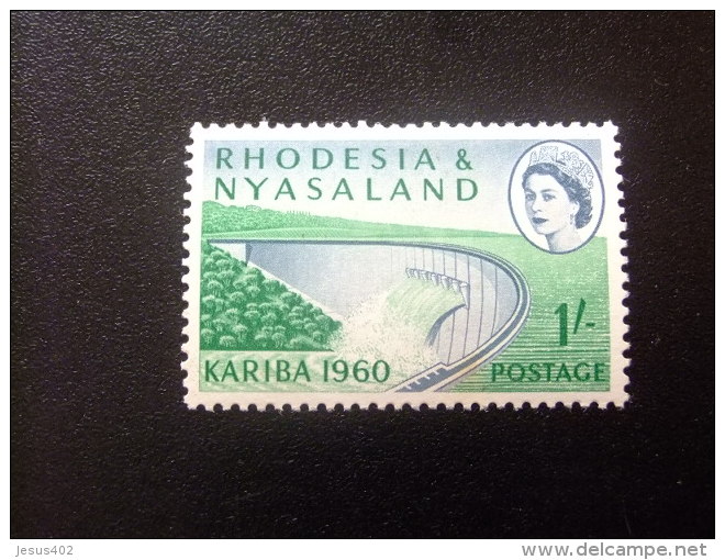 RHODESIA &amp; NYASSALAND 1959 - 62 Presa Y El Lago Yvert N &ordm; 35 * MH - Rodesia & Nyasaland (1954-1963)