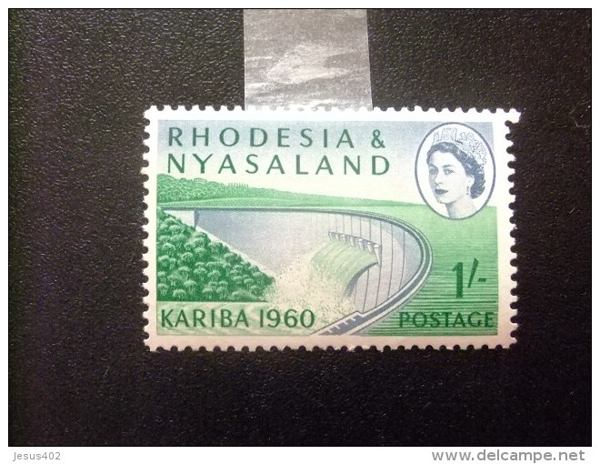 RHODESIA &amp; NYASSALAND 1959 - 62 Presa Y El Lago Yvert N &ordm; 35 * MH - Rodesia & Nyasaland (1954-1963)