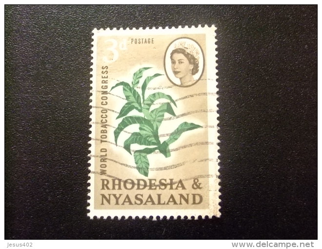 RHODESIA &amp; NYASSALAND 1963 Planta De Tabaco Yvert N &ordm; 44 &ordm; FU - Rodesia & Nyasaland (1954-1963)