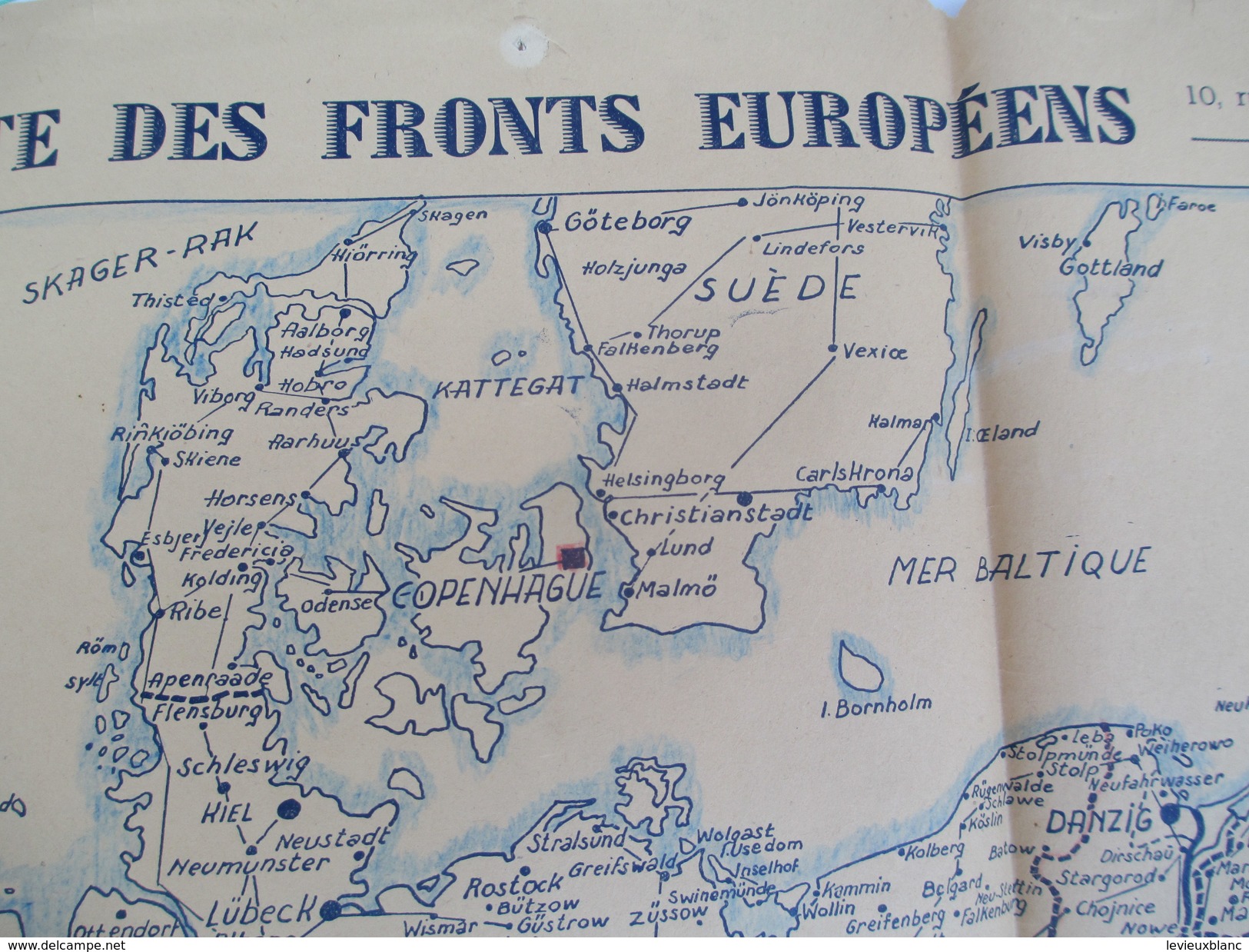 Militaire/Carte Des Fronts Européens/ Le "Patriote"/Quotidien Lyonnais Du Front National/LYON/1942-1943        PGC120 - Autres & Non Classés