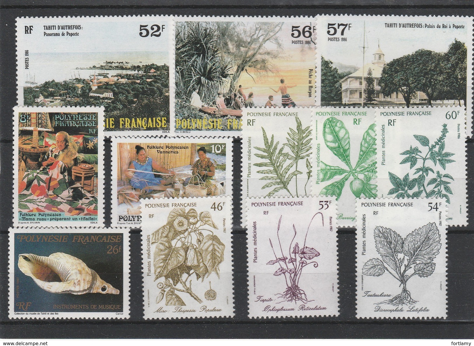 LOT 137 POLYNESIE  N°256-257-258-263-264-268-269-270-284-285-286-287 ** - Collections, Lots & Séries