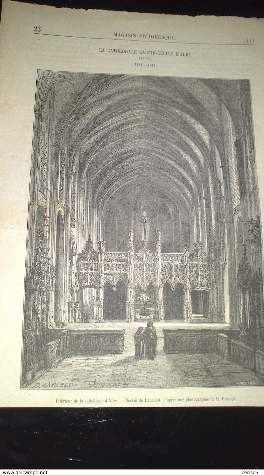 Affiche (gravure) - Intérieur De La Cathédrale Ste Cécile  D' ALBY (Tarn) - Affiches