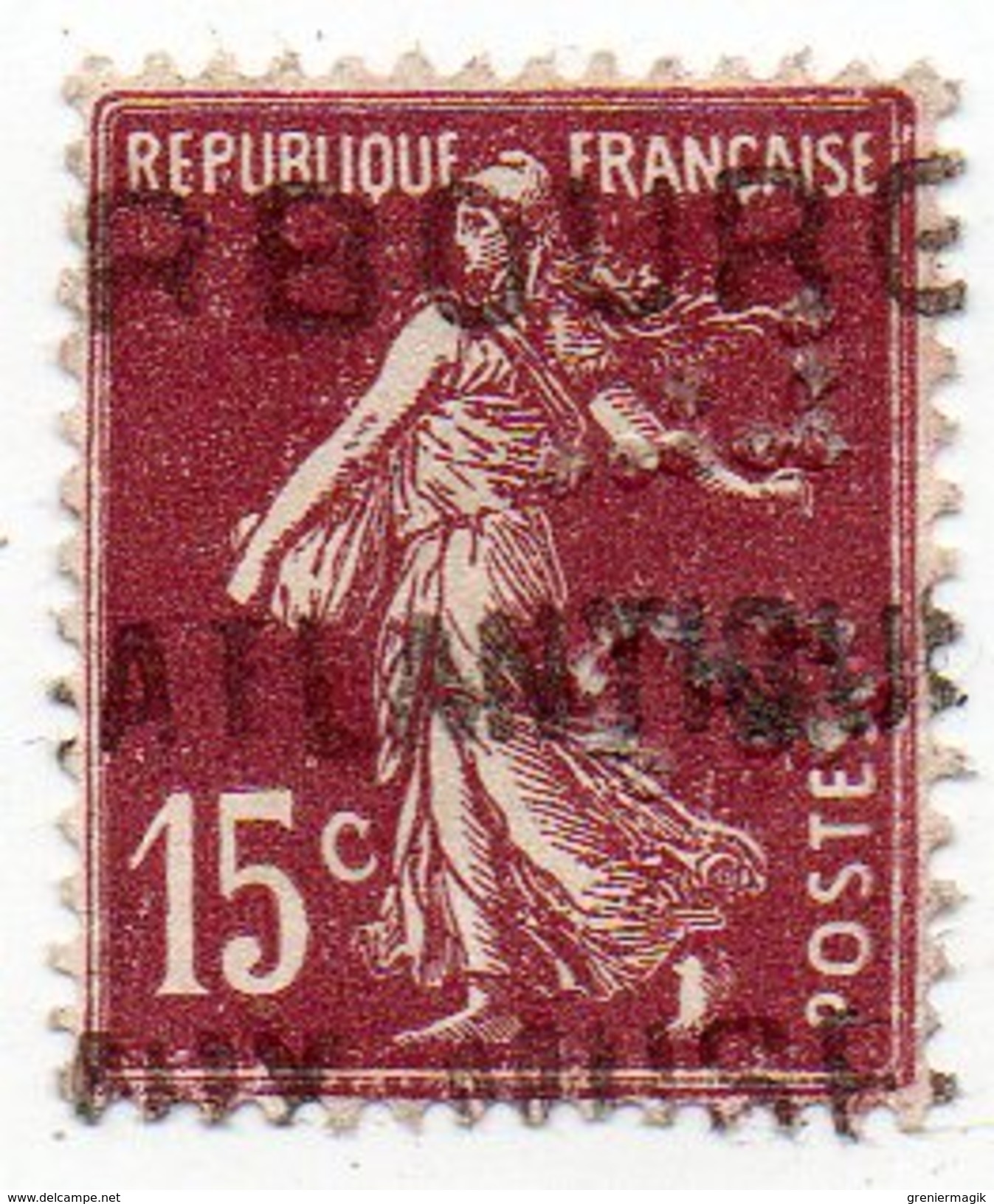 France - N°189 - 15c Semeuse Perforé S F - SF Perfin - Autres & Non Classés