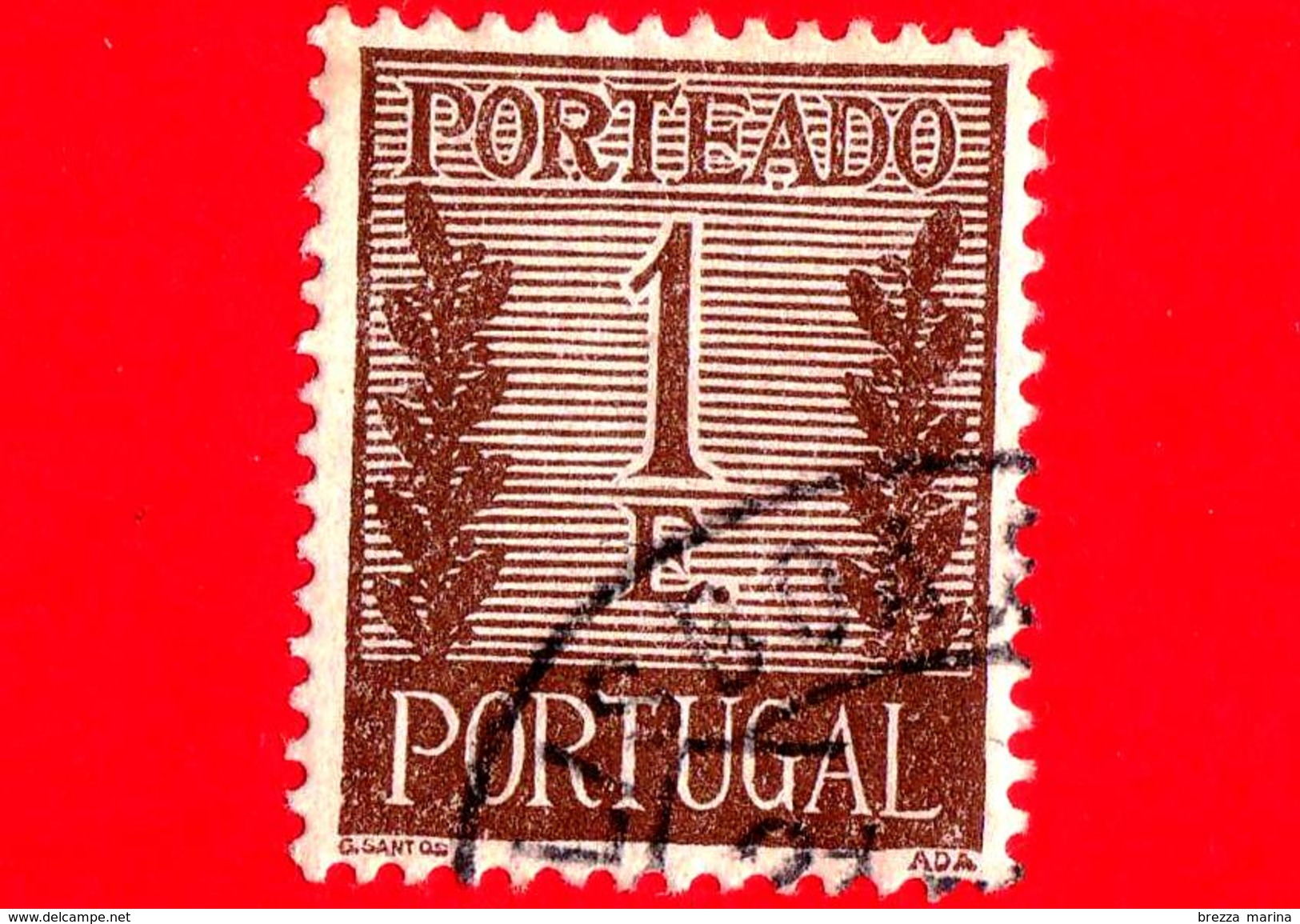 PORTOGALLO - Usato - 1940 - Segnatasse - Numeri - Marche Da Bollo - 1 - Oblitérés