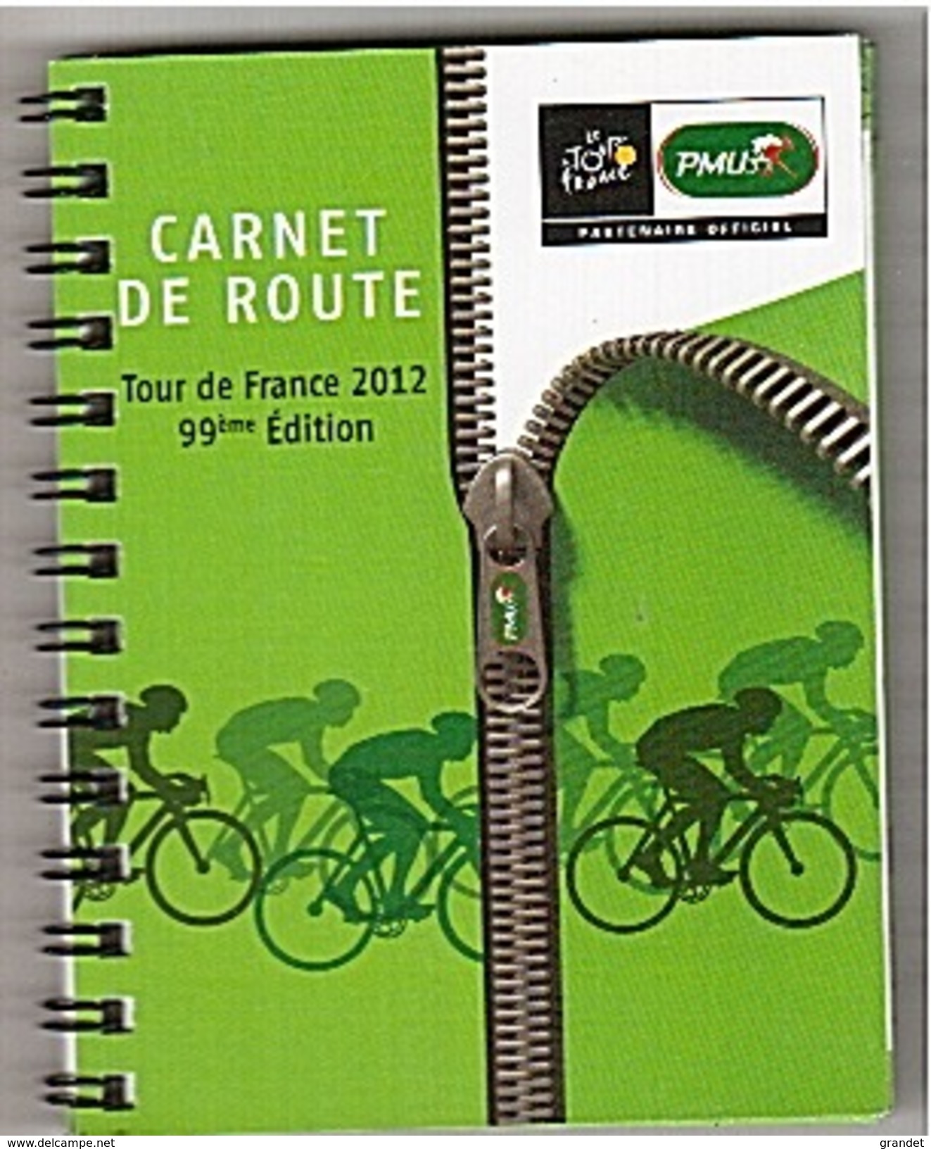 CYCLISME - TOUR DE FRANCE - CARNET - 2012 - PMU - 60 Pages. - Cyclisme